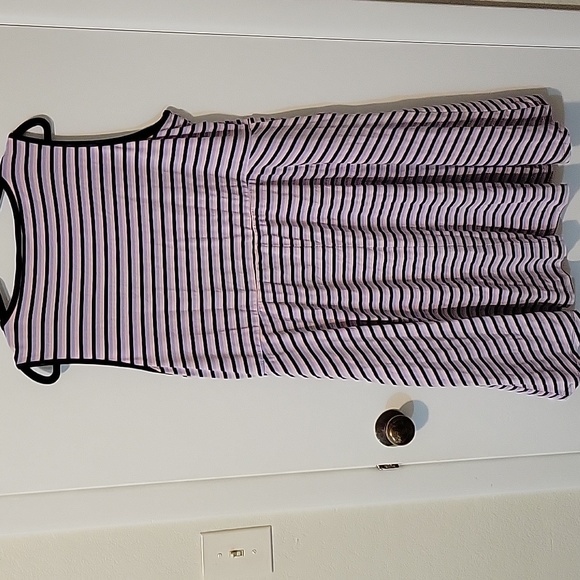 Torrid Lavender, Pink, and Black Striped Mini Dress - Picture 6 of 12